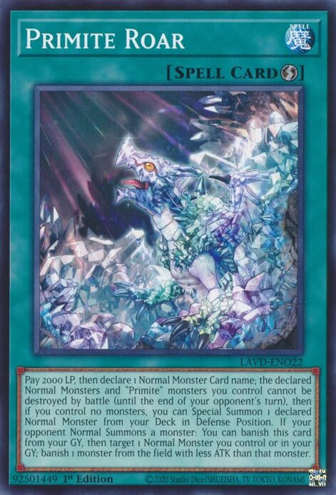 Image for Primite Roar (LAVD-ENO22) [Legendary Arc-V Decks] - YuGiOh