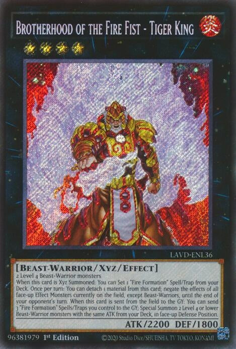Image for Brotherhood of the Fire Fist - Tiger King (LAVD-ENL36) [Legendary Arc-V Decks] - YuGiOh