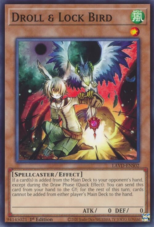 Image for Droll & Lock Bird (LAVD-ENS02) (LAVD-ENS02) [Legendary Arc-V Decks] - YuGiOh