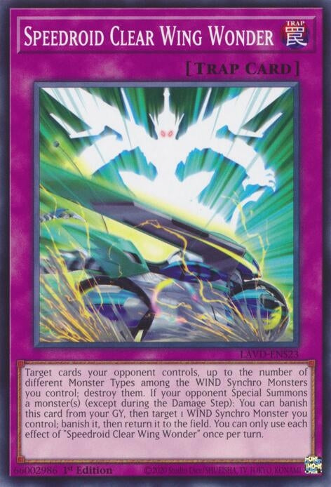 Image for Speedroid Clear Wing Wonder (LAVD-ENS23) [Legendary Arc-V Decks] - YuGiOh