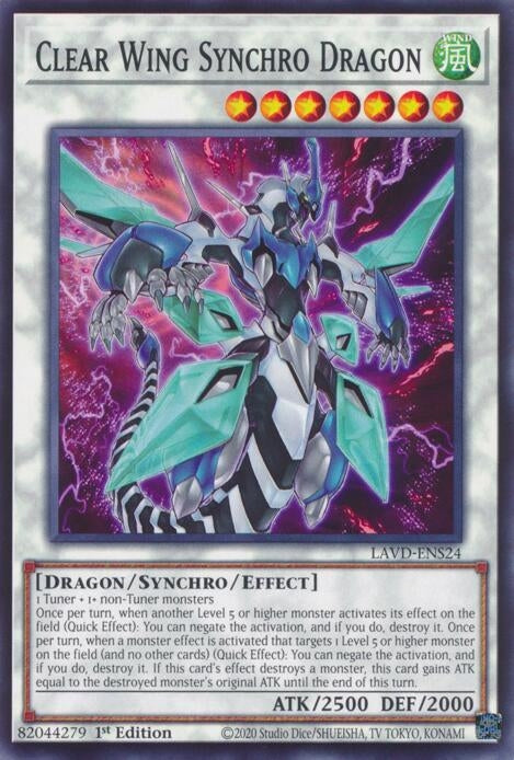 Image for Clear Wing Synchro Dragon (LAVD-ENS24) [Legendary Arc-V Decks] - YuGiOh