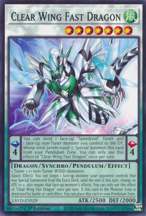 Image for Clear Wing Fast Dragon (LAVD-ENS29) [Legendary Arc-V Decks] - YuGiOh