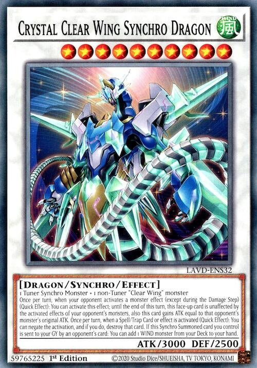 Image for Crystal Clear Wing Synchro Dragon (LAVD-ENS32) [Legendary Arc-V Decks] - YuGiOh