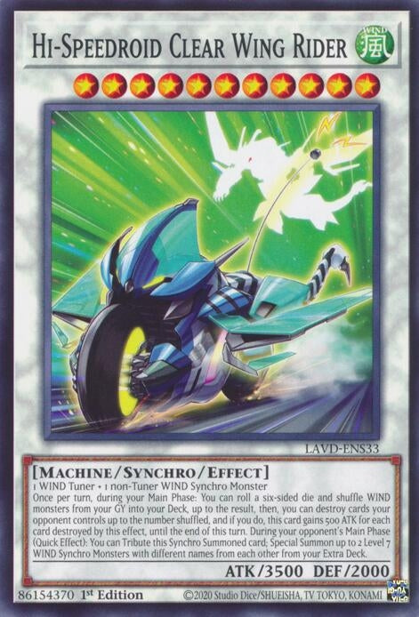 Image for Hi-Speedroid Clear Wing Rider (LAVD-ENS33) [Legendary Arc-V Decks] - YuGiOh