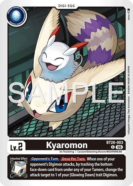 Image for Kyaromon (BT26-003 C) [Timeless Bonds] - Digimon Card Game