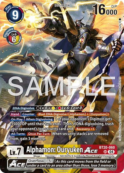 Alphamon: Ouryuken ACE (BT20-060 SR) [Limited Card Pack -Final Crest-]