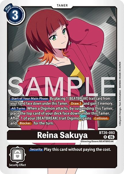 Image for Reina Sakuya (BT26-093 R) [Timeless Bonds] - Digimon Card Game