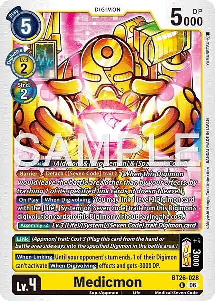 Image for Medicmon (BT26-028 U) [Timeless Bonds] - Digimon Card Game