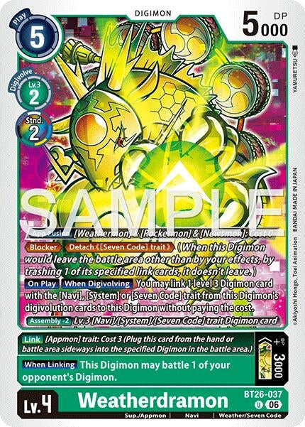 Weatherdramon (BT26-037 U) [Timeless Bonds]