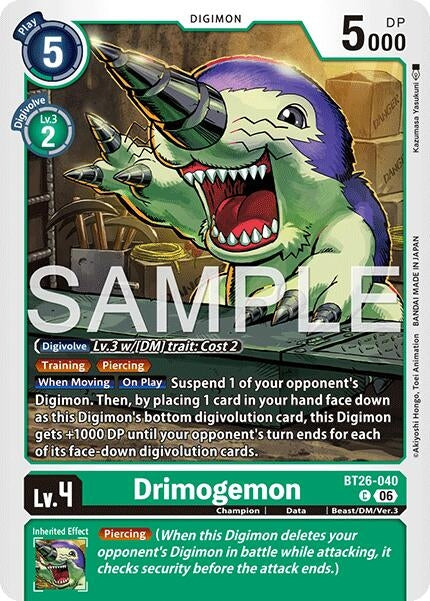 Image for Drimogemon (BT26-040 C) [Timeless Bonds] - Digimon Card Game