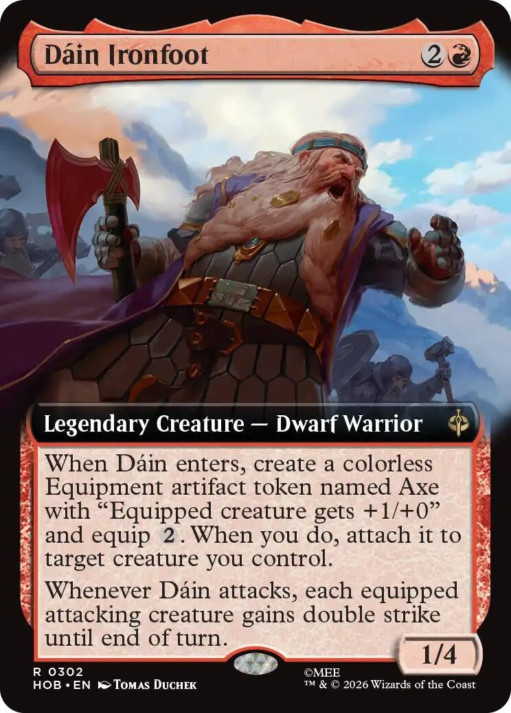 Image for Dain Ironfoot (Extended Art) (302) [The Hobbit] - Magic: The Gathering