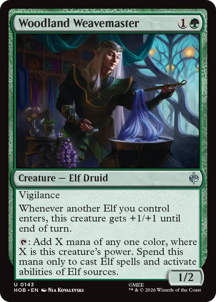 Image for Woodland Weavemaster (143) [The Hobbit] - Magic: The Gathering