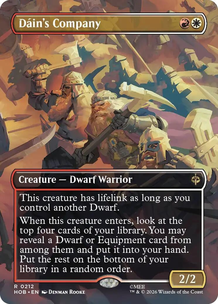 Image for Dain's Company (Borderless) (212) [The Hobbit] - Magic: The Gathering