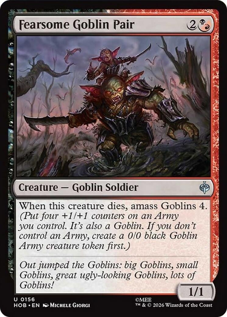Image for Fearsome Goblin Pair (156) [The Hobbit] - Magic: The Gathering