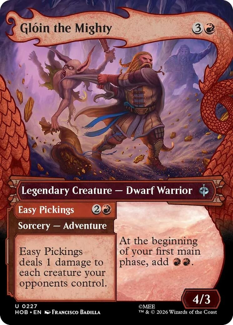 Image for Gloin the Mighty (Showcase) (227) [The Hobbit] - Magic: The Gathering