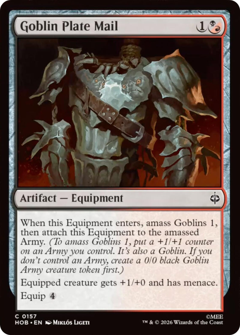 Image for Goblin Plate Mail (157) [The Hobbit] - Magic: The Gathering