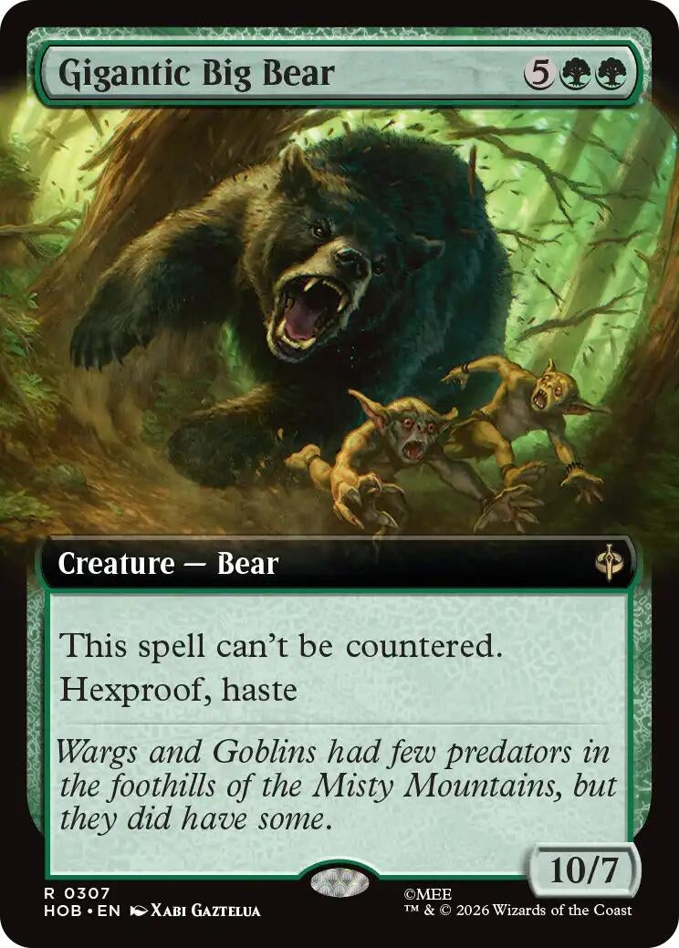 Image for Gigantic Big Bear (Extended Art) (307) [The Hobbit] - Magic: The Gathering