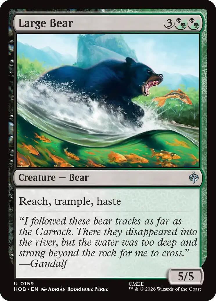 Image for Large Bear (159) [The Hobbit] - Magic: The Gathering
