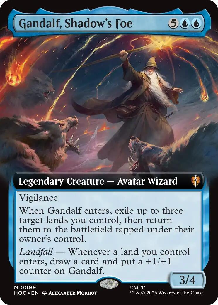Image for Gandalf, Shadow's Foe (Extended Art) (99) [The Hobbit: Eternal-Legal] - Magic: The Gathering