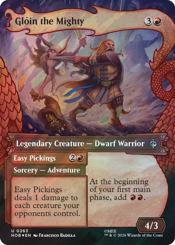 Image for Gloin the Mighty (Showcase) (Surge Foil) (263) [The Hobbit] - Magic: The Gathering