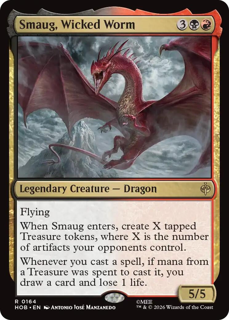 Image for Smaug, Wicked Worm (164) [The Hobbit] - Magic: The Gathering