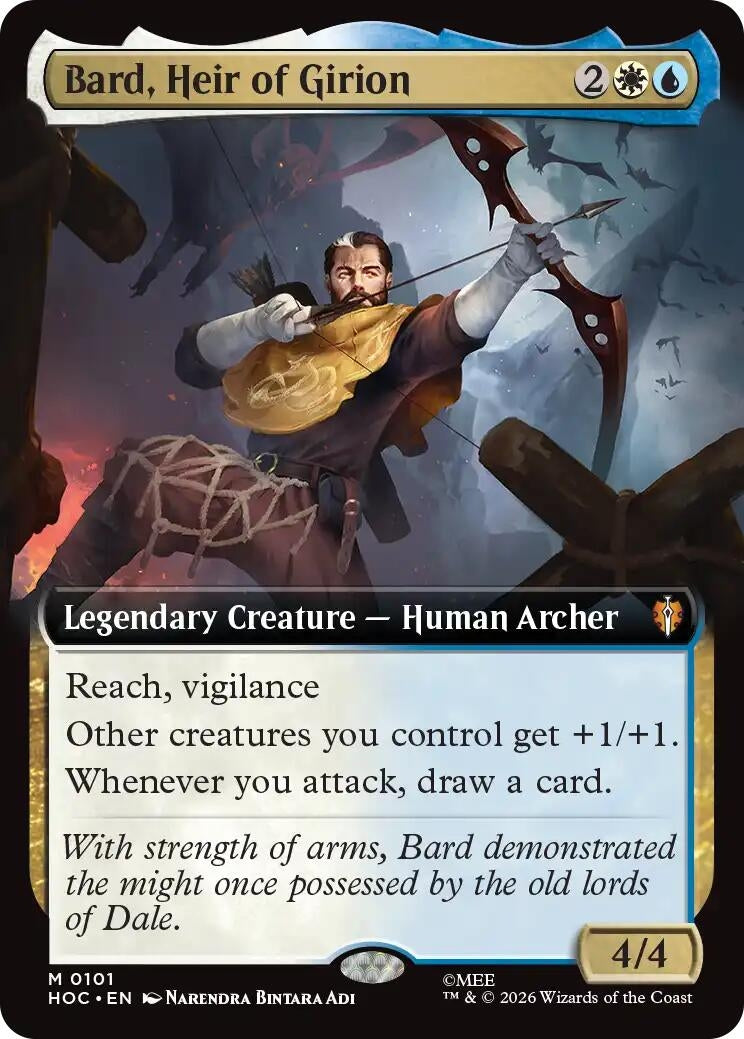 Image for Bard, Heir of Girion (Extended Art) (101) [The Hobbit: Eternal-Legal] - Magic: The Gathering