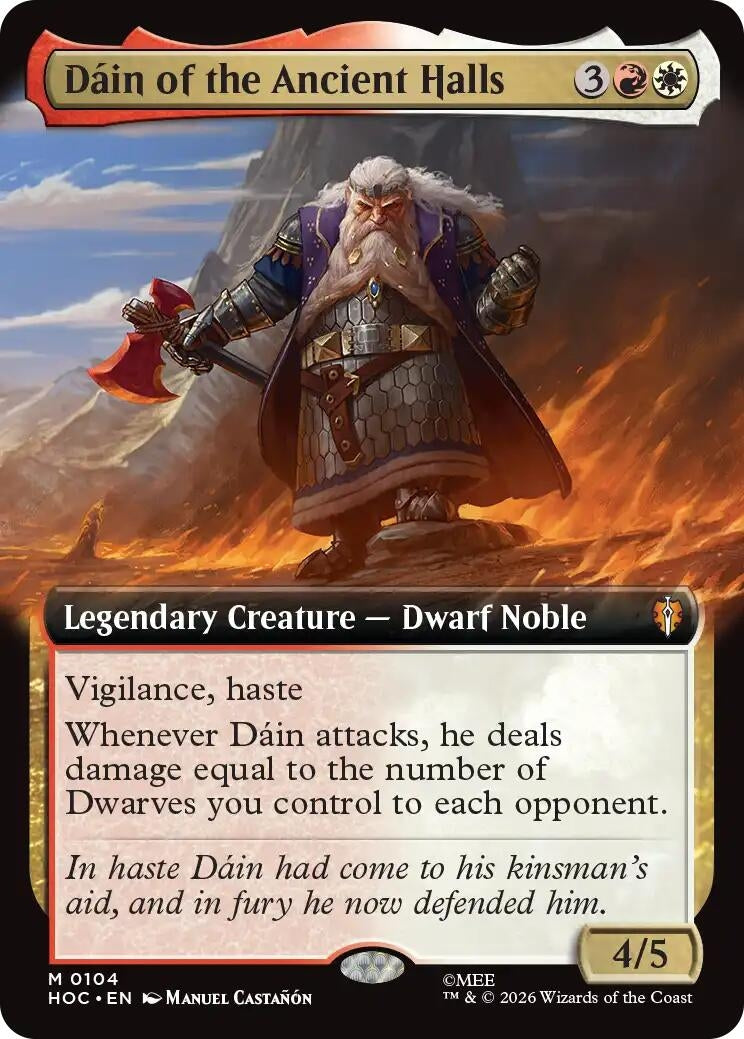 Image for Dain of the Ancient Halls (Extended Art) (104) [The Hobbit: Eternal-Legal] - Magic: The Gathering