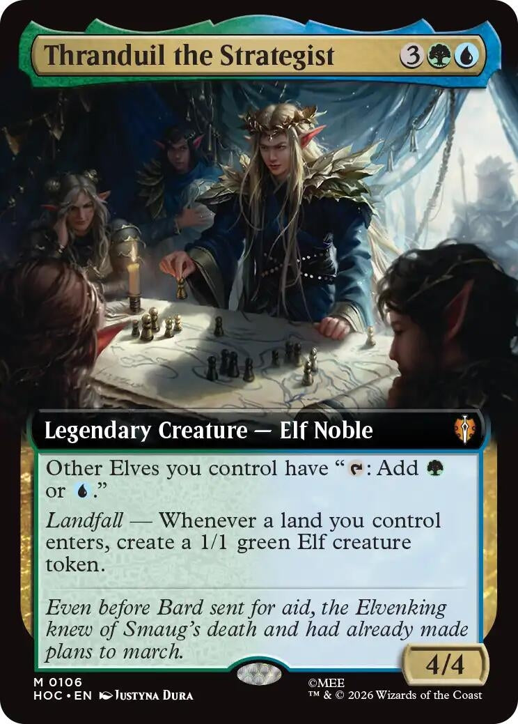 Image for Thranduil the Strategist (Extended Art) (106) [The Hobbit: Eternal-Legal] - Magic: The Gathering