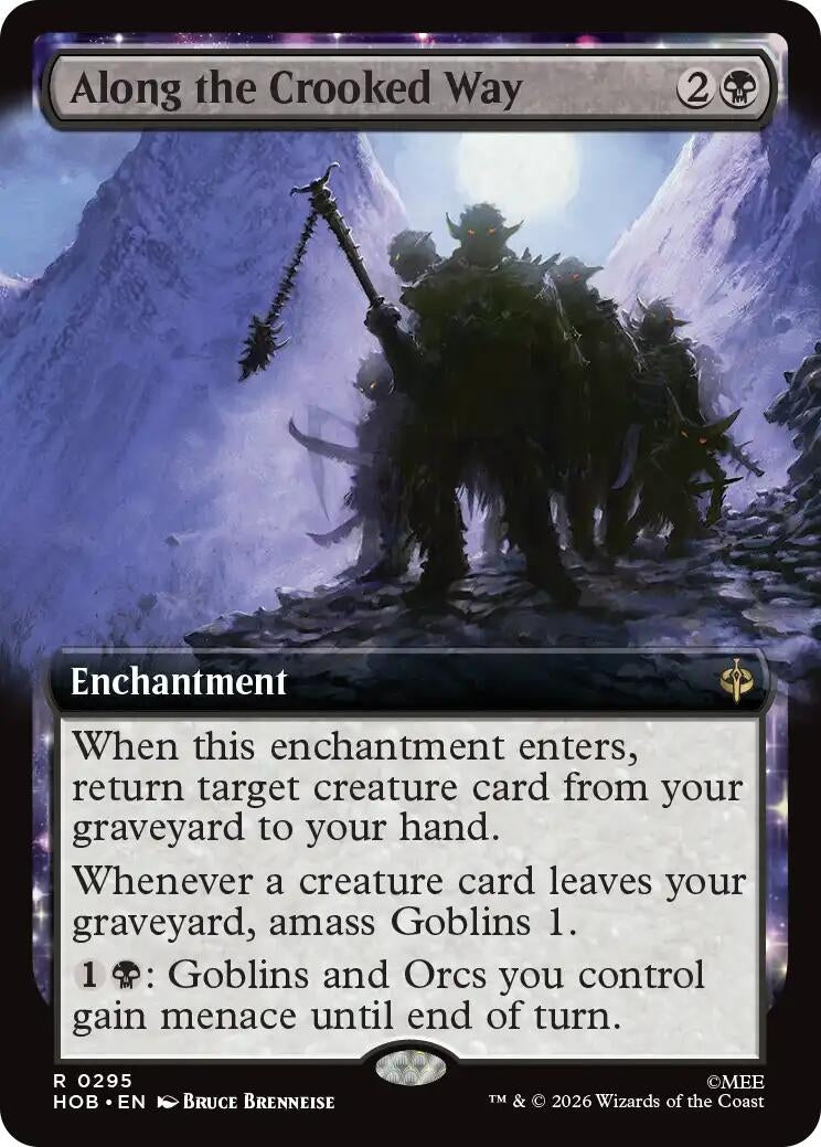 Image for Along the Crooked Way (Extended Art) (295) [The Hobbit] - Magic: The Gathering