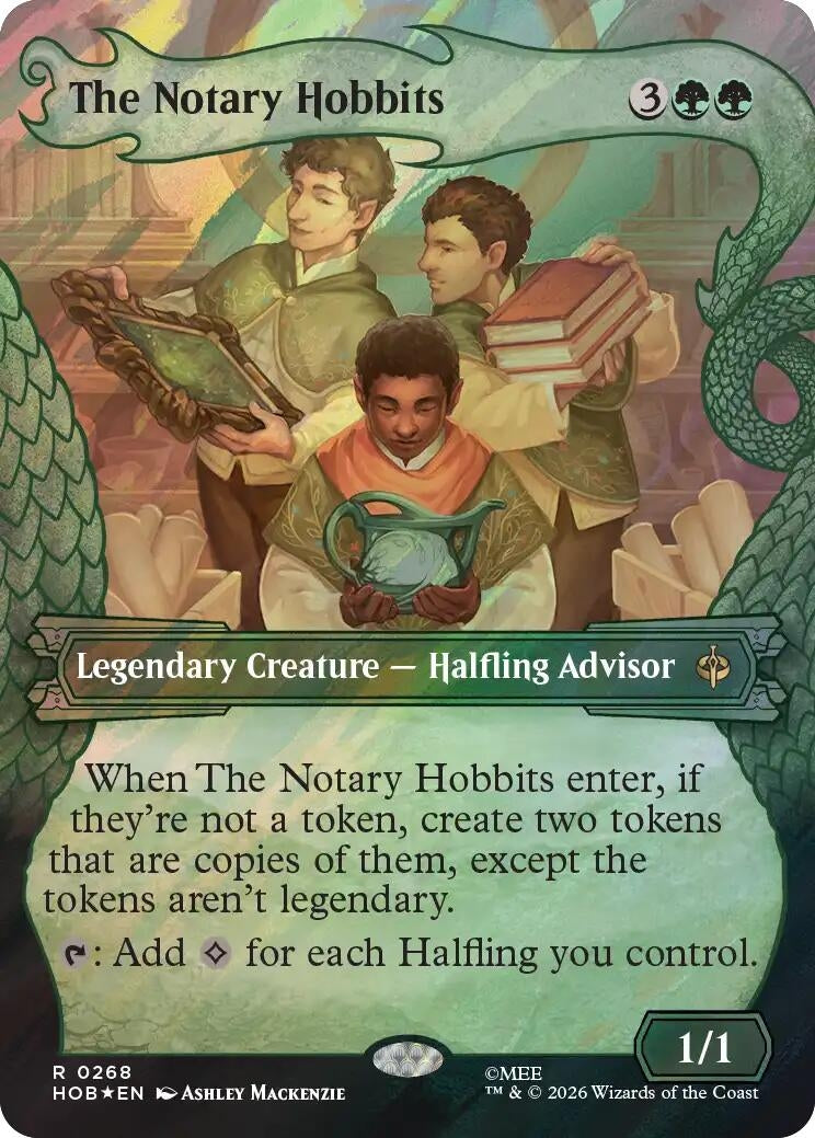 Image for The Notary Hobbits (Showcase) (Surge Foil) (268) [The Hobbit] - Magic: The Gathering