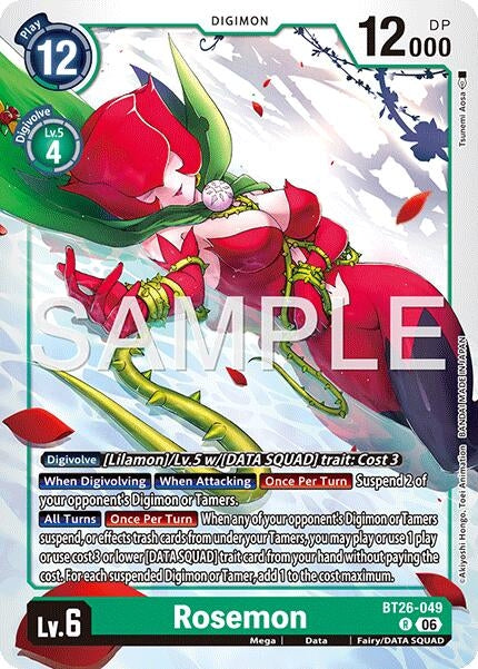 Image for Rosemon (BT26-049 R) [Timeless Bonds] - Digimon Card Game