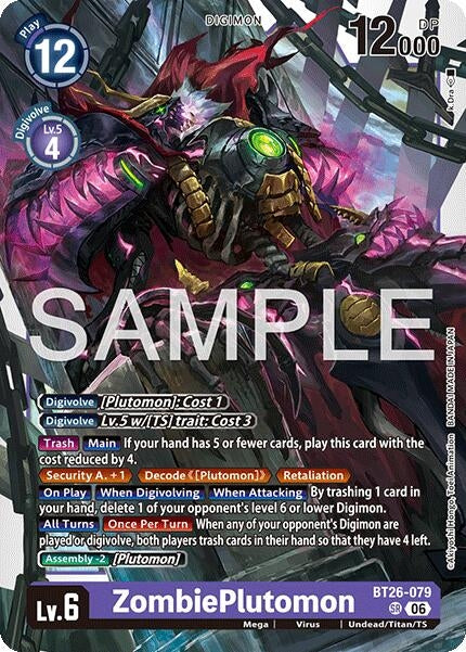 Image for ZombiePlutomon (BT26-079 SR) [Timeless Bonds] - Digimon Card Game