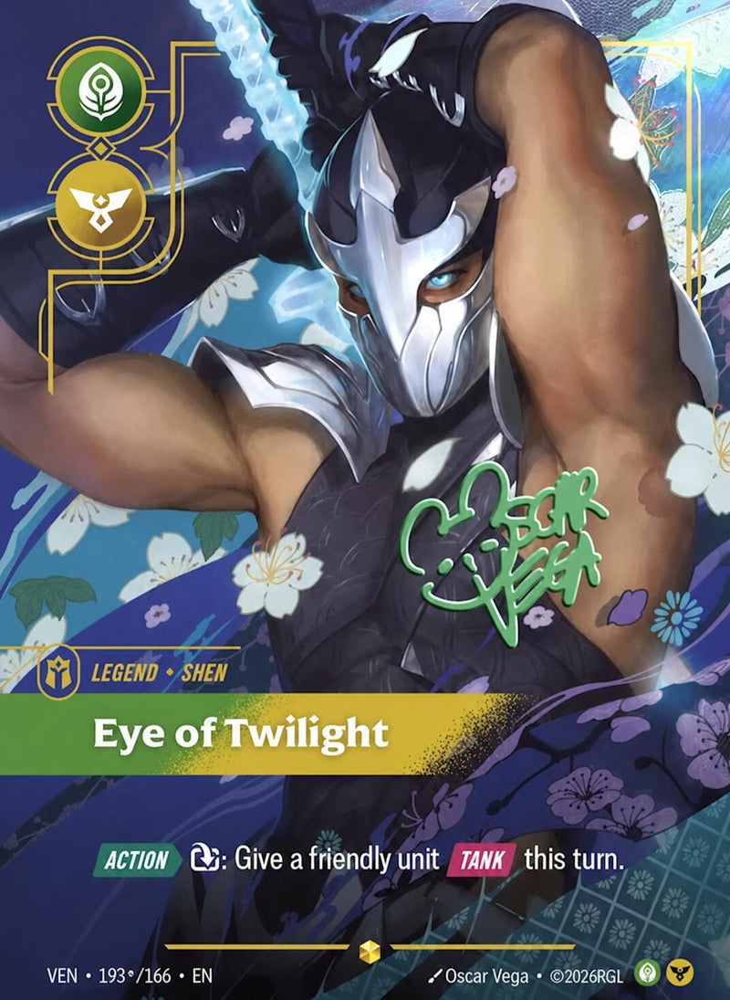 Image for Shen - Eye of Twilight (Signature) (193*/166) [Vendetta] - Riftbound: League of Legends Trading Card Game