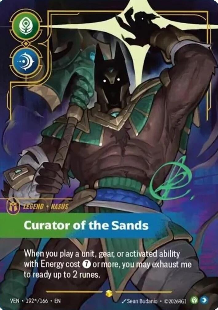Image for Nasus - Curator of the Sands (Signature) (192*/166) [Vendetta] - Riftbound: League of Legends Trading Card Game