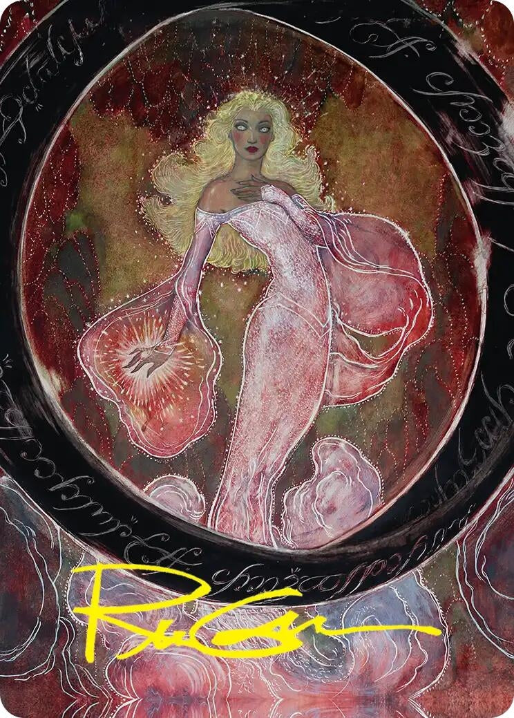 Image for Galadriel's Dismissal Art Card (Gold-Stamped Signature) (29) [Art Series: The Hobbit] - Magic: The Gathering