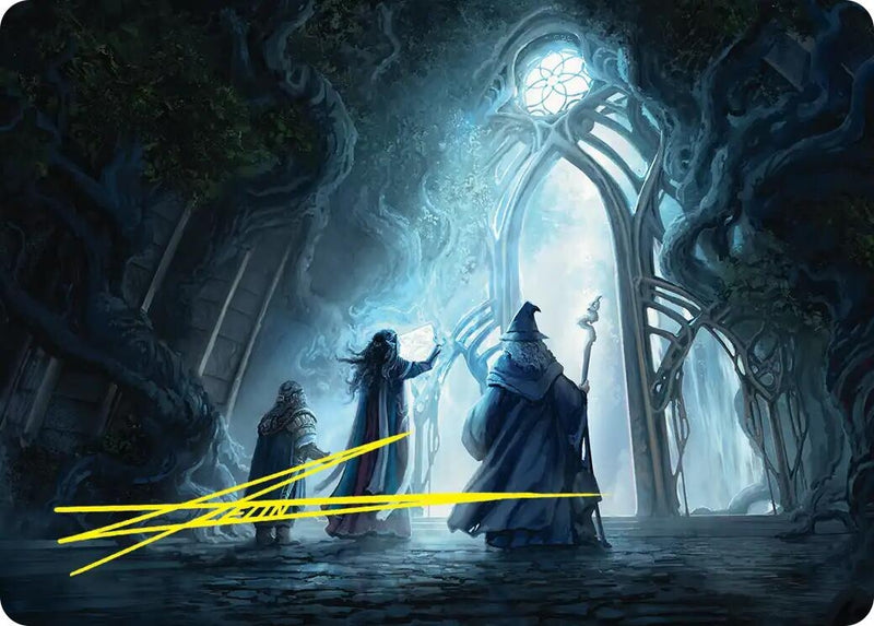Image for Uncover the Moon-Letters Art Card (Gold-Stamped Signature) (13) [Art Series: The Hobbit] - Magic: The Gathering