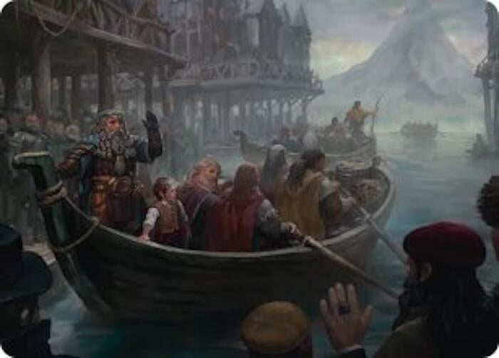 Image for Uneasy Partings Art Card (14) [Art Series: The Hobbit] - Magic: The Gathering