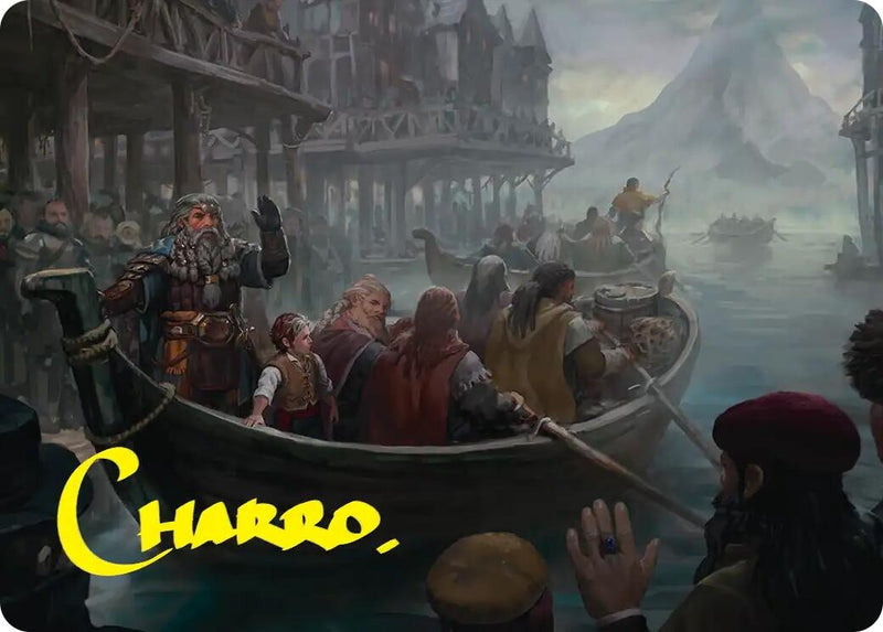 Image for Uneasy Partings Art Card (Gold-Stamped Signature) (14) [Art Series: The Hobbit] - Magic: The Gathering
