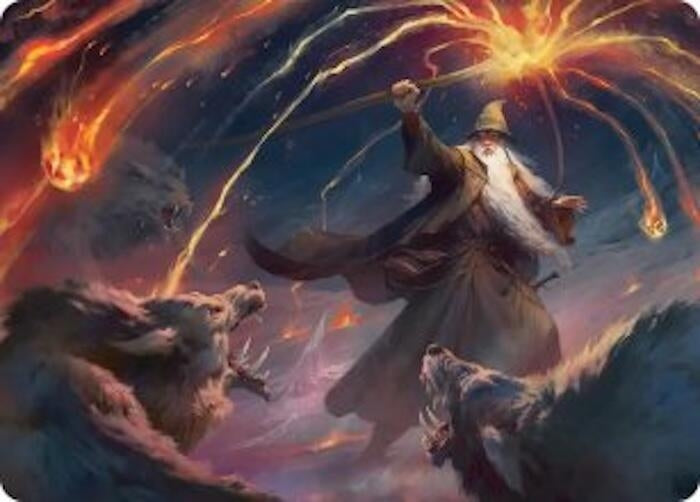 Image for Gandalf, Shadow's Foe Art Card (46) [Art Series: The Hobbit] - Magic: The Gathering