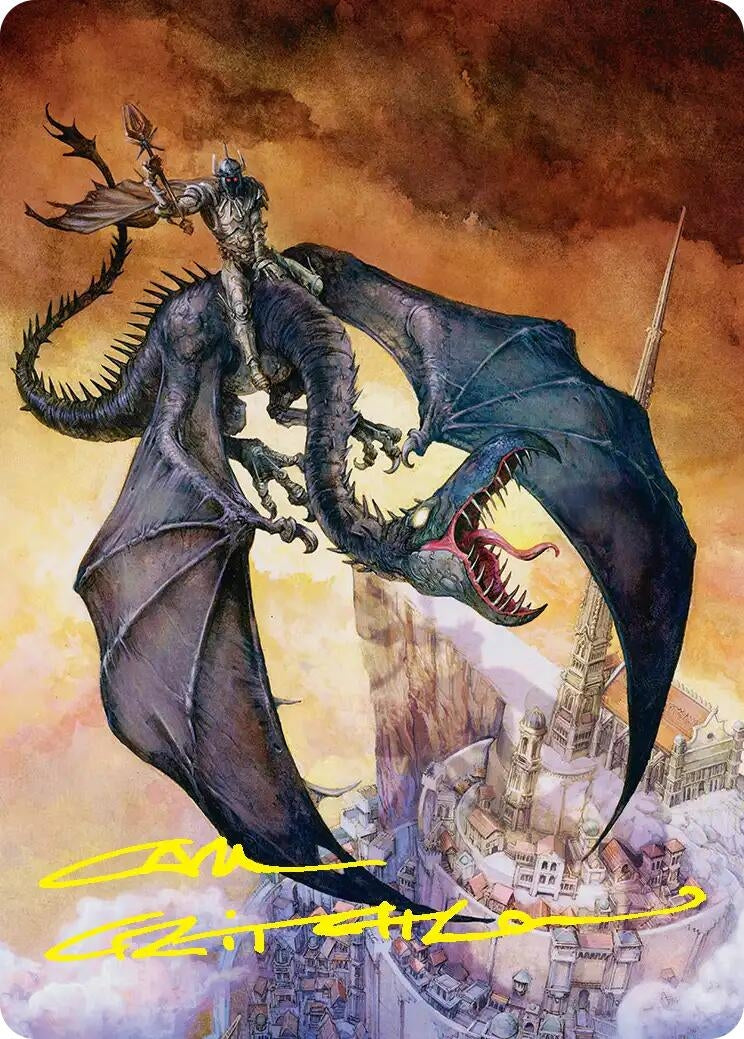 Image for Witch-king, Bringer of Ruin Art Card (Gold-Stamped Signature) (32) [Art Series: The Hobbit] - Magic: The Gathering