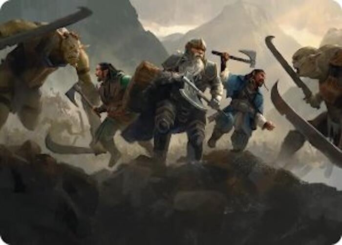 Image for Struggle of Howling Steel Art Card (51) [Art Series: The Hobbit] - Magic: The Gathering