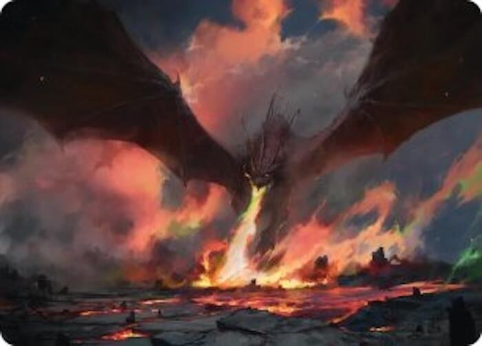 Image for Smaug, the Great Calamity Art Card (17) [Art Series: The Hobbit] - Magic: The Gathering