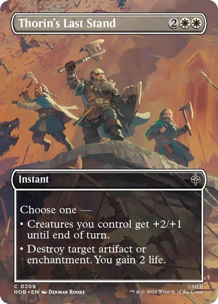 Image for Thorin's Last Stand (Borderless) (209) [The Hobbit] - Magic: The Gathering