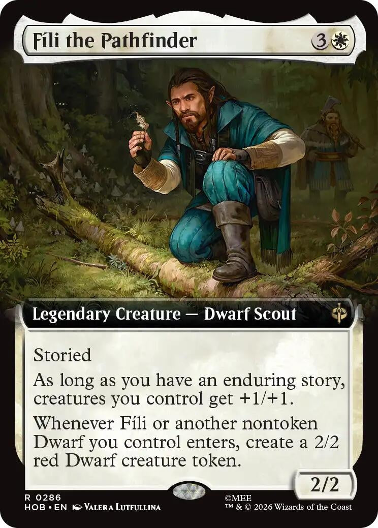 Image for Fili the Pathfinder (Extended Art) (286) [The Hobbit] - Magic: The Gathering