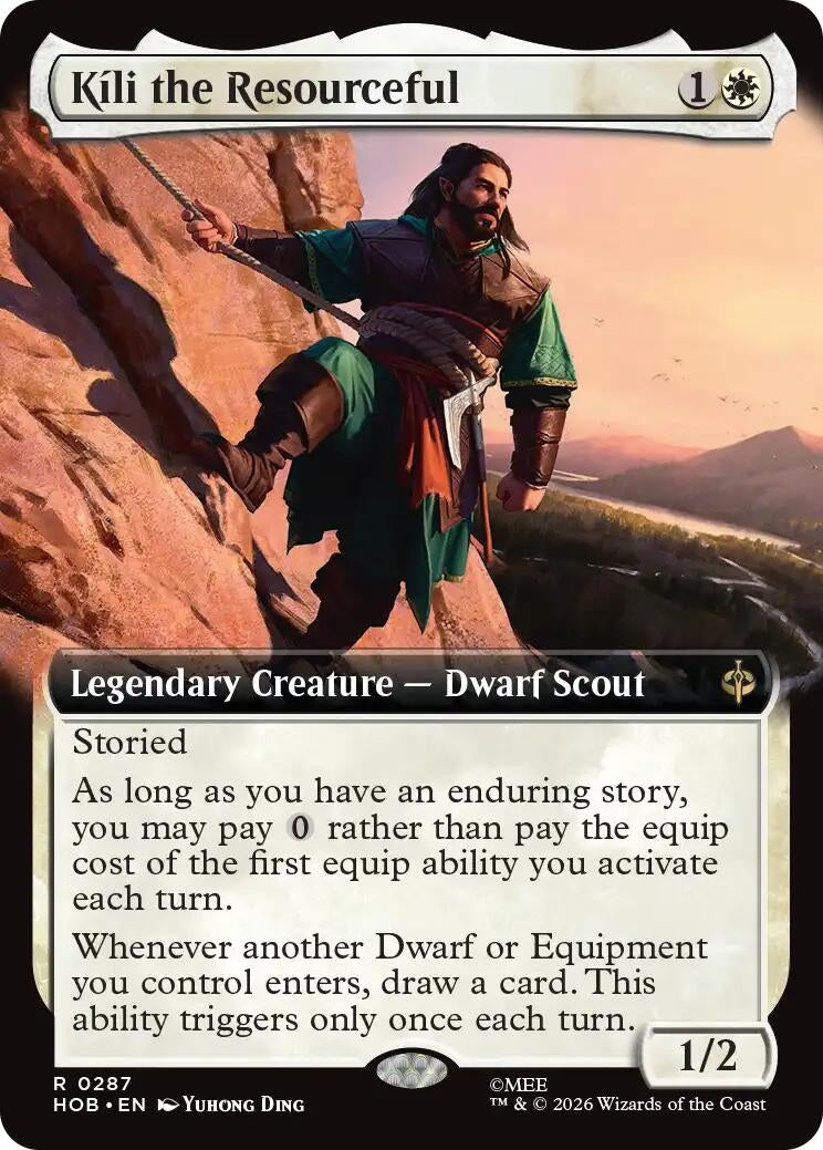 Image for Kili the Resourceful (Extended Art) (287) [The Hobbit] - Magic: The Gathering