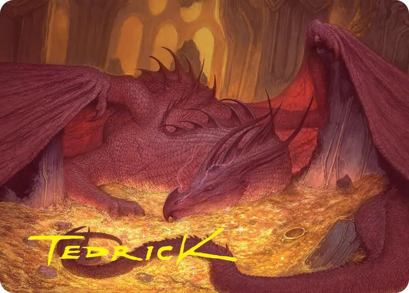 Image for Smaug the Magnificent Art Card (Gold-Stamped Signature) (43) [Art Series: The Hobbit] - Magic: The Gathering