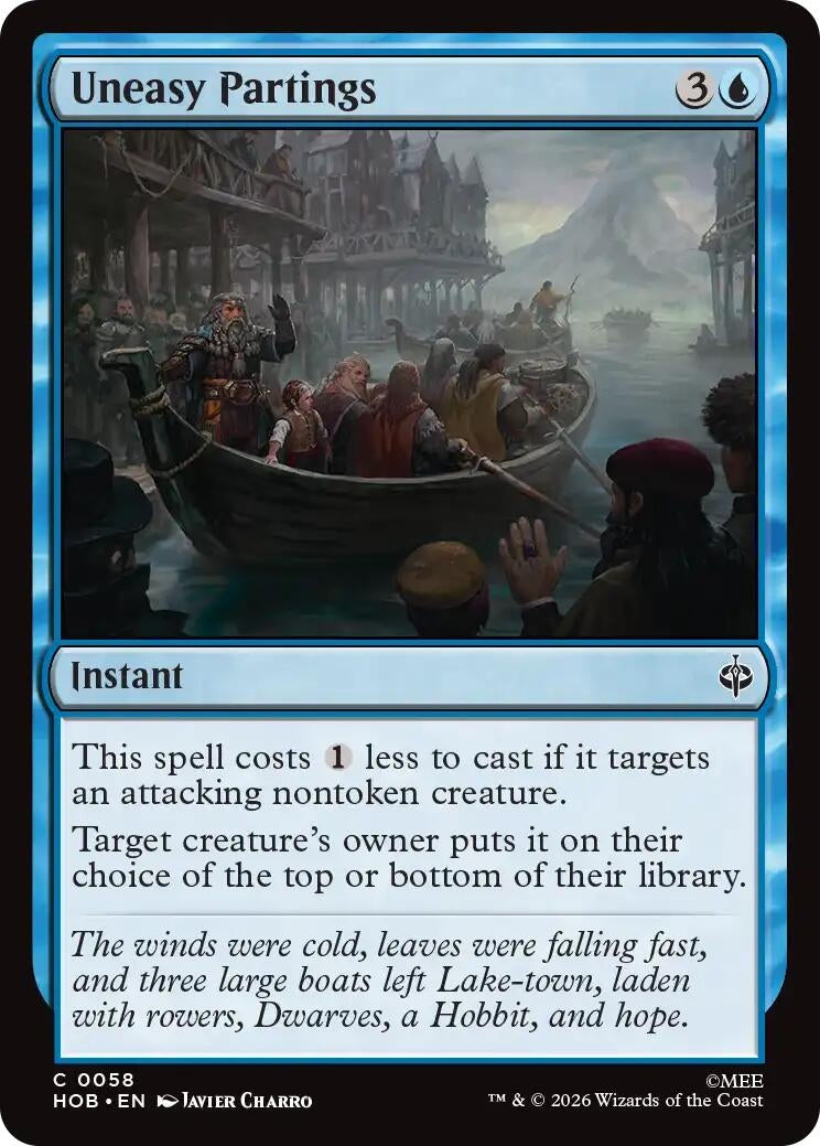 Image for Uneasy Partings (58) [The Hobbit] - Magic: The Gathering