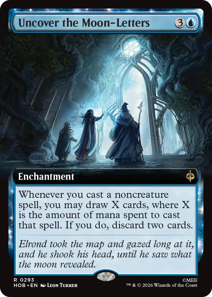 Image for Uncover the Moon-Letters (Extended Art) (293) [The Hobbit] - Magic: The Gathering