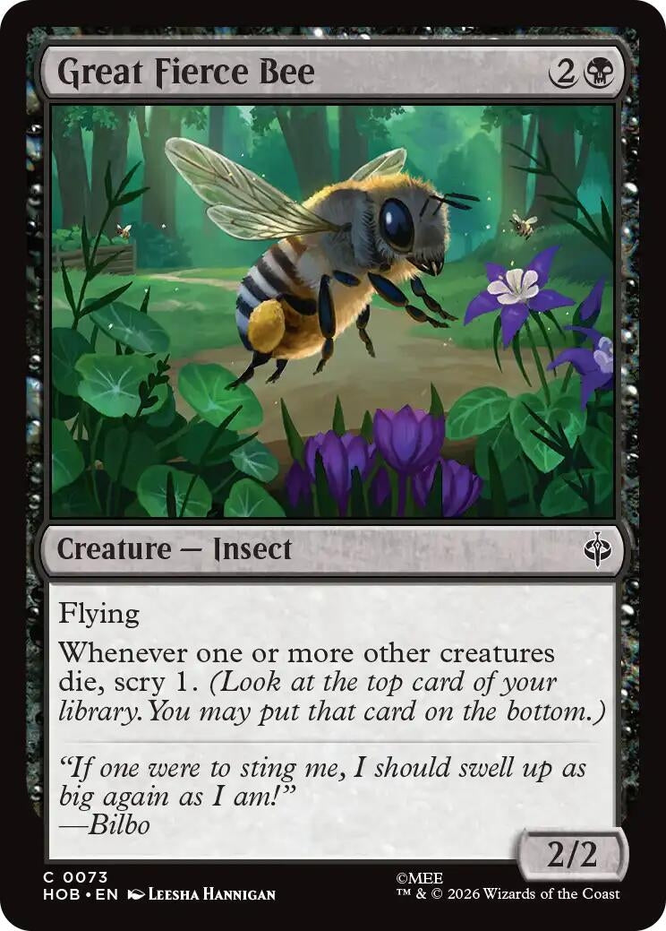 Image for Great Fierce Bee (73) [The Hobbit] - Magic: The Gathering