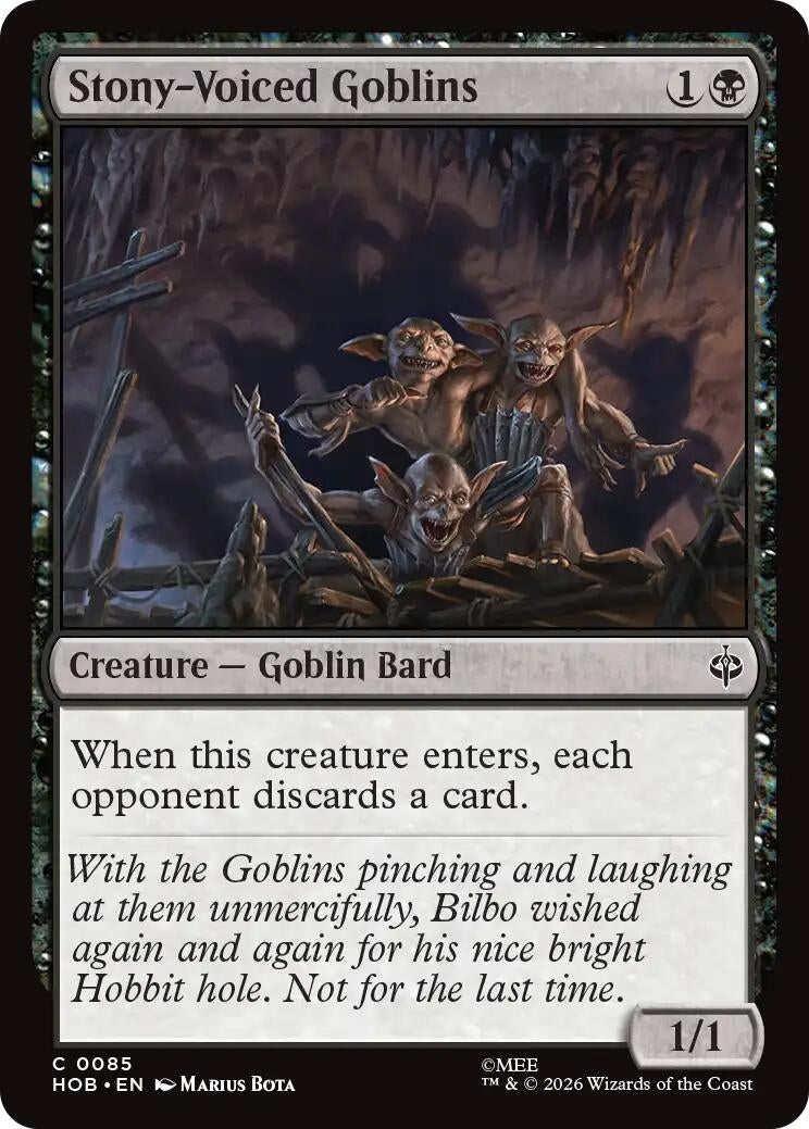 Image for Stony-Voiced Goblins (85) [The Hobbit] - Magic: The Gathering